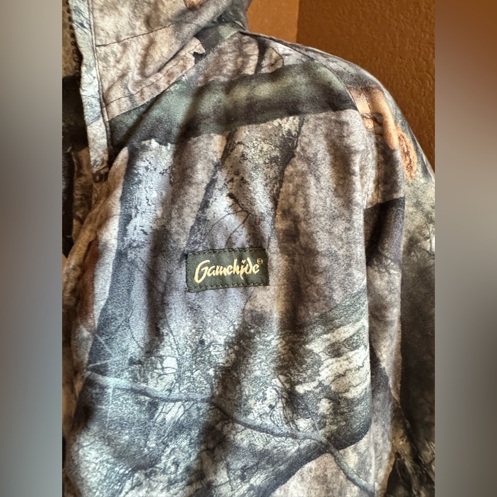 **Gamehide/Mossy Oak Break-Up Lined Camouflage Hunting Jacket Boy's Size L” - Picture 3 of 13
